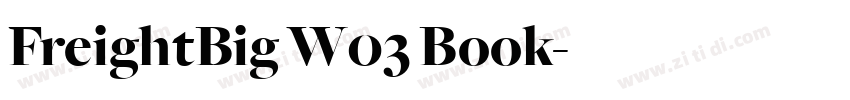 FreightBig W03 Book字体转换